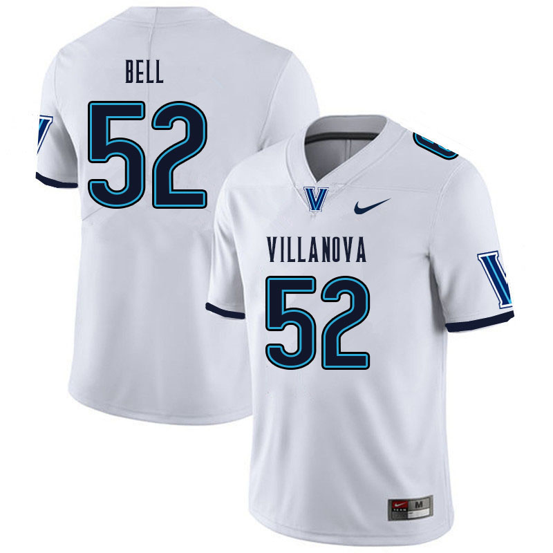 Men #52 Brendan Bell Villanova Wildcats College Football Jerseys Sale-White - Click Image to Close